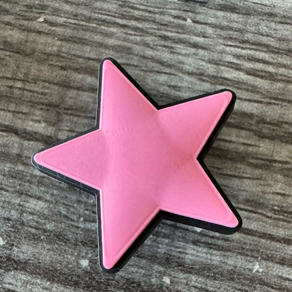 Pink Star Shaped CROCS Jibbitz Shoe Charm 5/$20